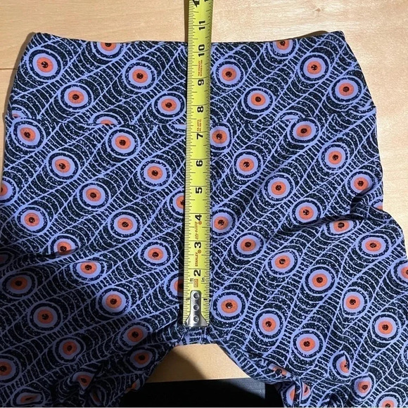 LULAROE One Size HALLOWEEN Green Leggings OS Witches Hats & Spiders / Eyes - Picture 9 of 10